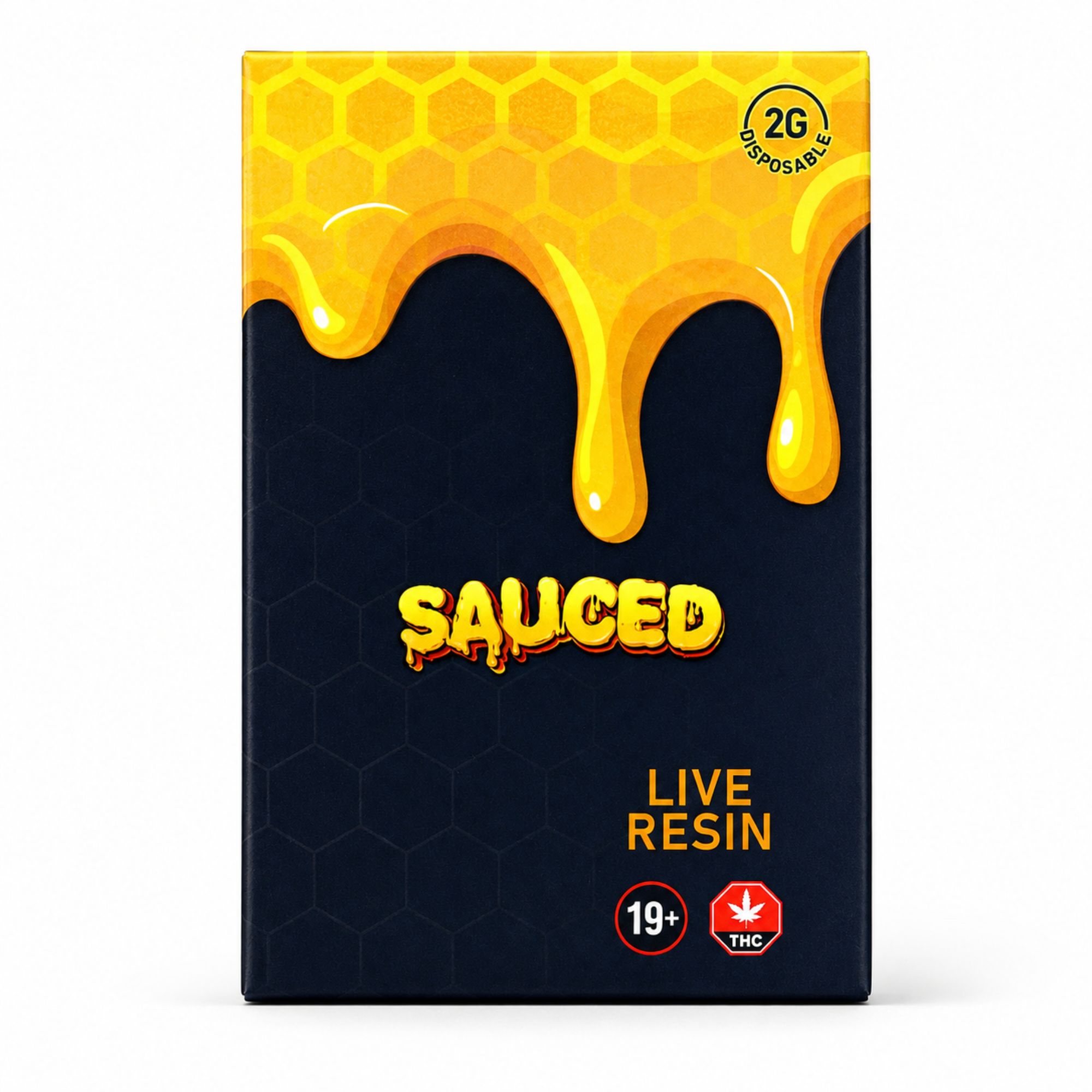 Sauced 2 Gram Live Resin Disposable with rechargeable USB-C hardware