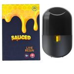 Sauced Disposable Live Resin Dab Pen – 2 Gram THC vape with robust flavour and rechargeable battery