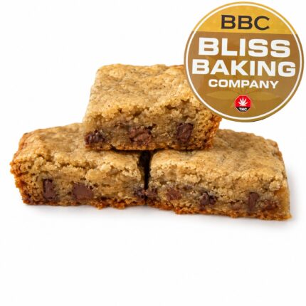 Bliss Baking Company chocolate chip THC cookies 200mg each 600mg total cannabis edible soft chewy cookies