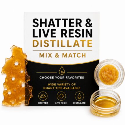 mix and match concentrates shatter live resin distillate cannabis extracts choose strains order notes custom dabs