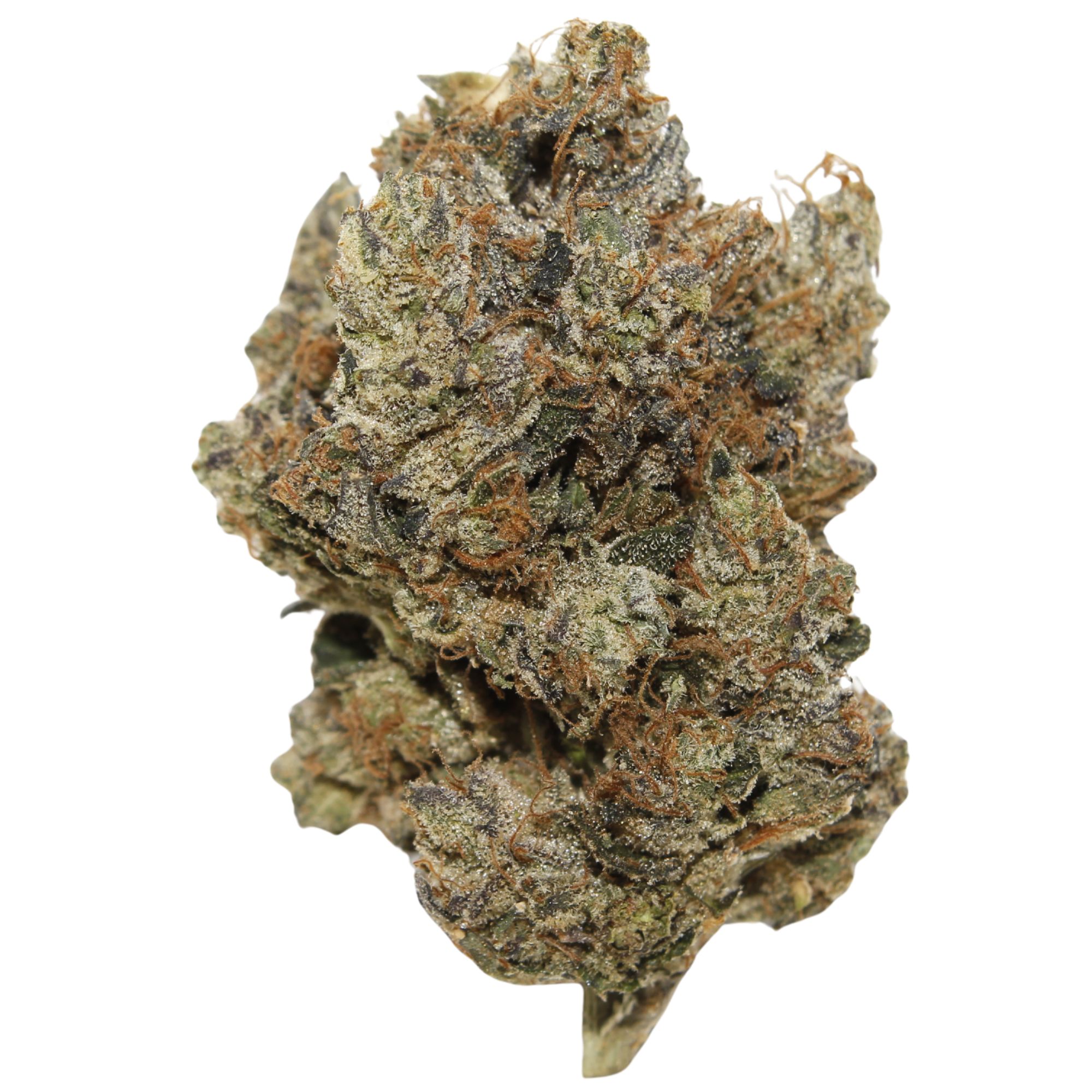 Wagyu cannabis strain dense frosty green buds with candy gas aroma and balanced hybrid effects