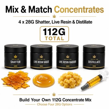 4 x 28G Mix and Match concentrates with shatter, live resin and distillate